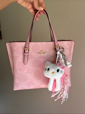 Hello Kitty Pink Plush Slipper Keychain Bag Charm